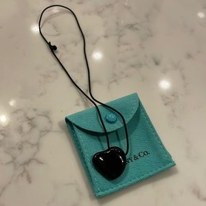 Elsa Peretti black heart necklace